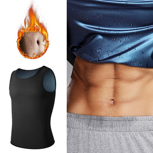 Men Body Shaper Sauna Sweat Vest Waist Trainer Weight Loss Shapewear Belly Slimming Shirt Fitness