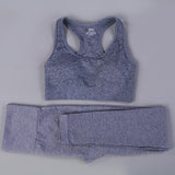 Women Yoga Set Workout Sportswear Gym Clothing Fitness Long Sleeve Crop Sports Suit
